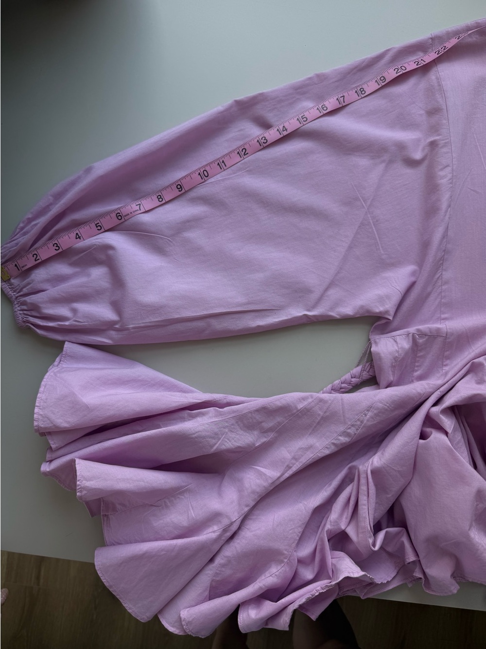 RHODE Lilac Long Sleeve Mini Dress w Braided Belt XS - Picture 12 of 15